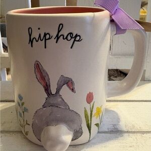 Rae Dunn Purple Ribbon with Floral Design